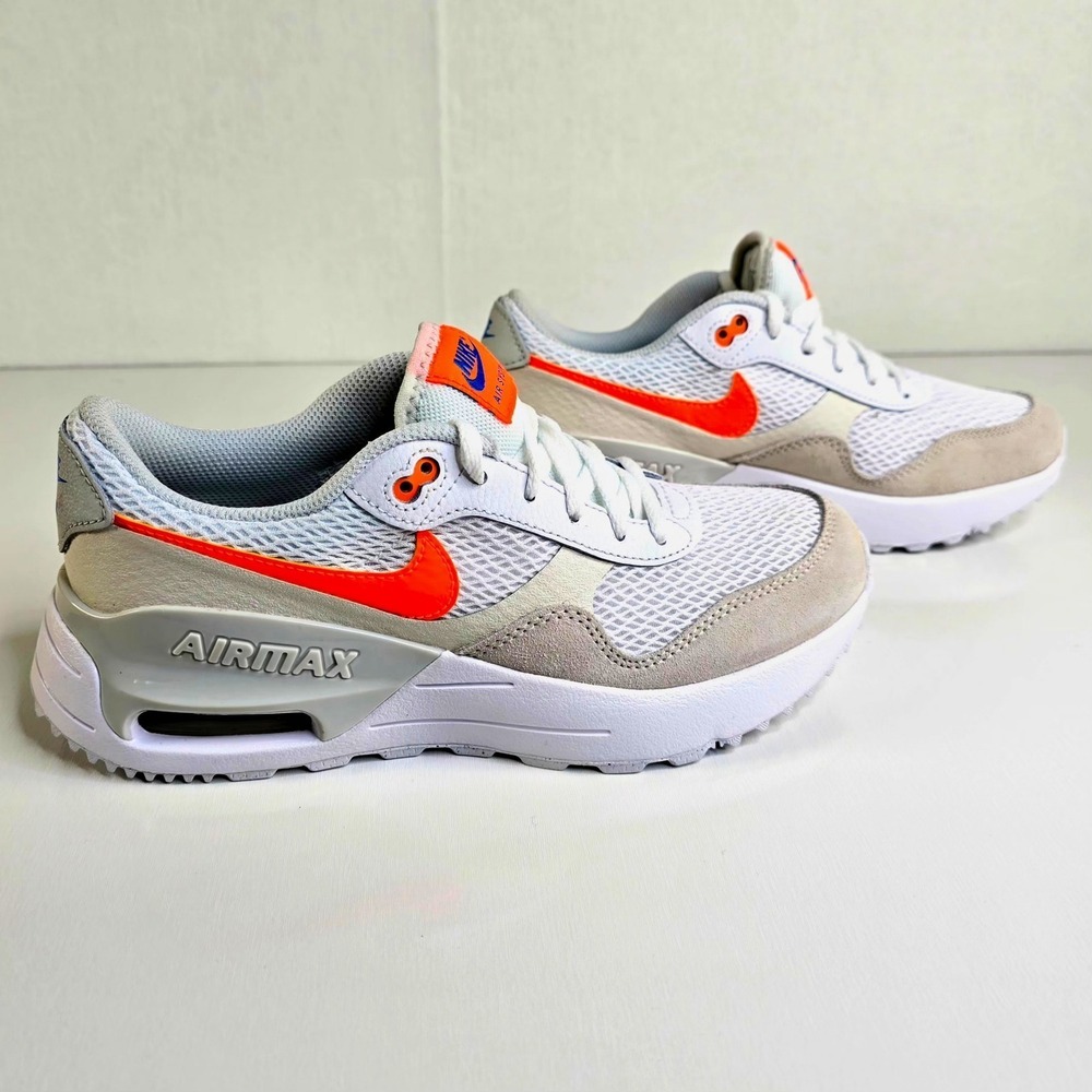Nike Air Max SYSTM White Bright Crimson DQ0284-114 Mens 5.5Y Sneakers